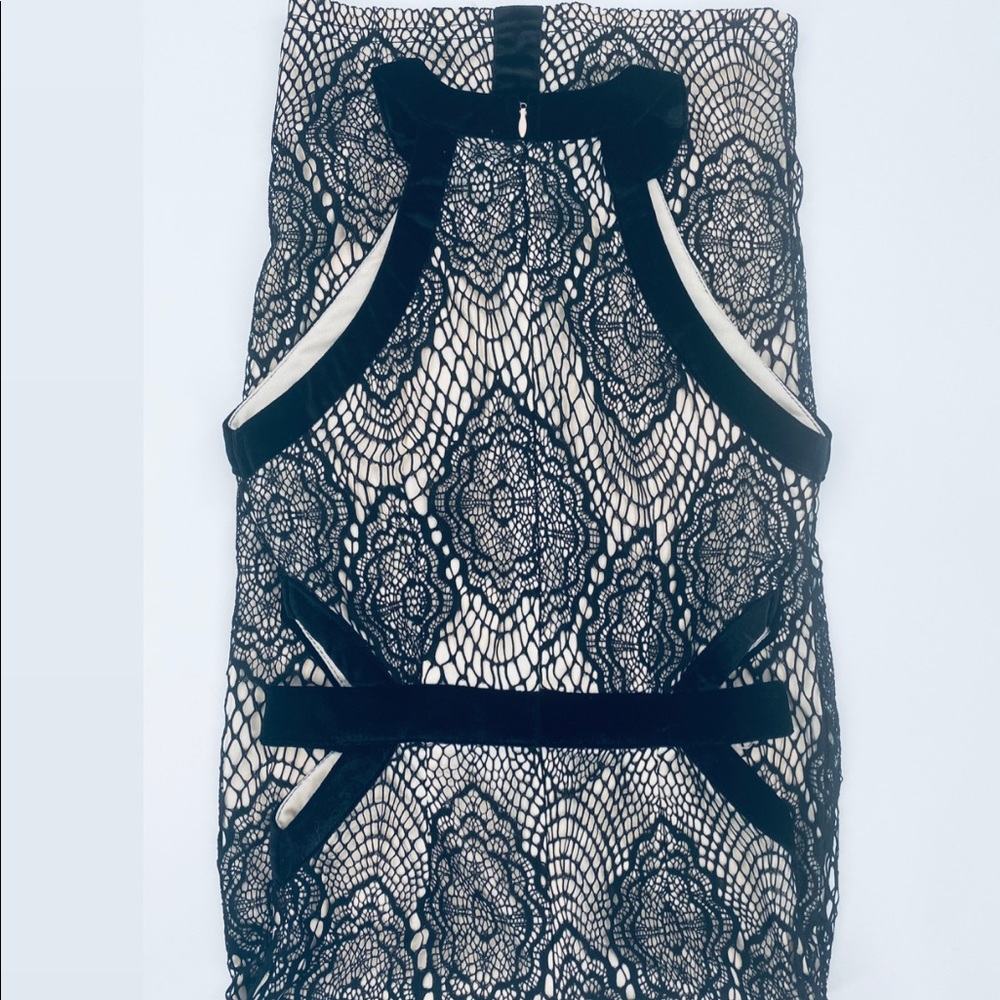 Missguided Crocheted black dress with nude lining underneath